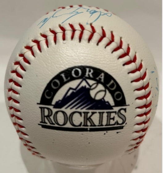 Don Baylor Autographed Colorado Rockies Logo Baseball Inscribed "Best Wishes!" – JSA COA - Latitude Sports Marketing