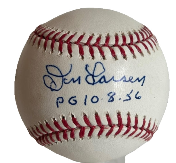 Don Larsen Autographed/Inscribed "PG 8-10-56" Official Major League Baseball JSA - Latitude Sports Marketing