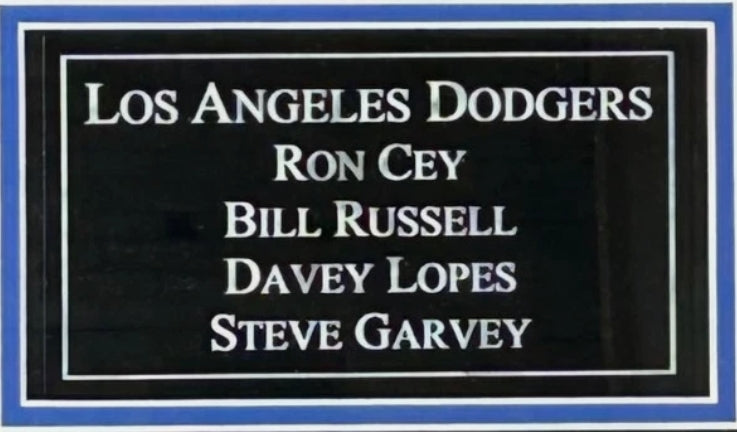 Dodgers Autographed Cey, Russell, Lopes, and Garvey 16x20 Framed Photo Tri-Star