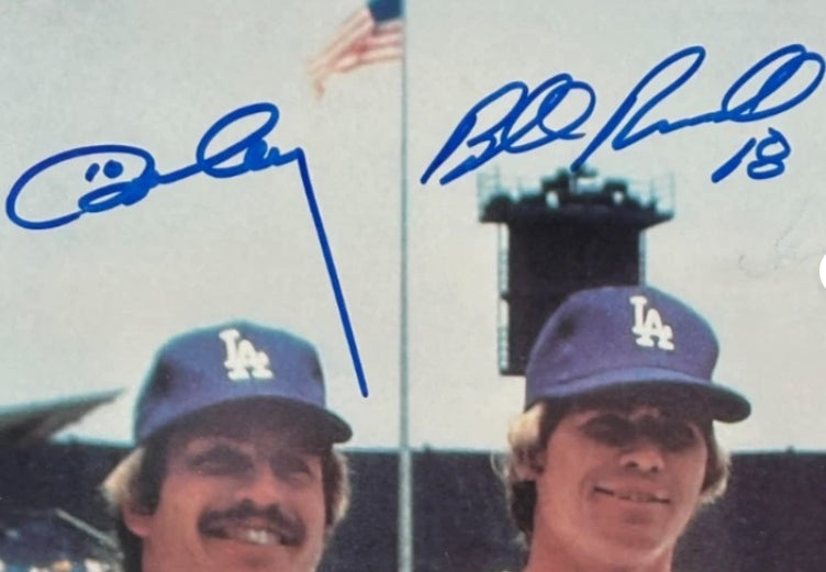 Dodgers Autographed Cey, Russell, Lopes, and Garvey 16x20 Framed Photo Tri-Star