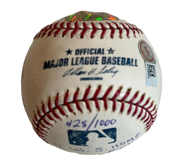 Duke Snider Autographed & 15X Inscribed MLB Baseball #428/1000 Statball COA - Latitude Sports Marketing