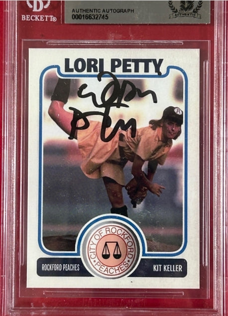 A League of Their Own Framed Triple Autographed Uniform Photo Collage - Tom Hanks Geena Davis Lori Petty - Schwartz Sports Memorabilia and Beckett