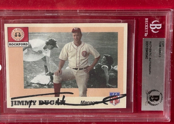 A League of Their Own Framed Triple Autographed Uniform Photo Collage - Tom Hanks Geena Davis Lori Petty - Schwartz Sports Memorabilia and Beckett