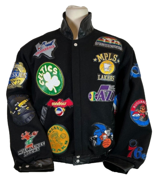 Vintage Jeff Hamilton Hardwood Classics ABA/NBA Patches Jacket (Size XL)