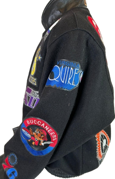 Vintage Jeff Hamilton Hardwood Classics ABA/NBA Patches Jacket (Size XL)