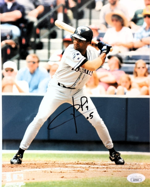 Neifi Perez Autographed Colorado Rockies 8x10 Photo - JSA Certified - Latitude Sports Marketing