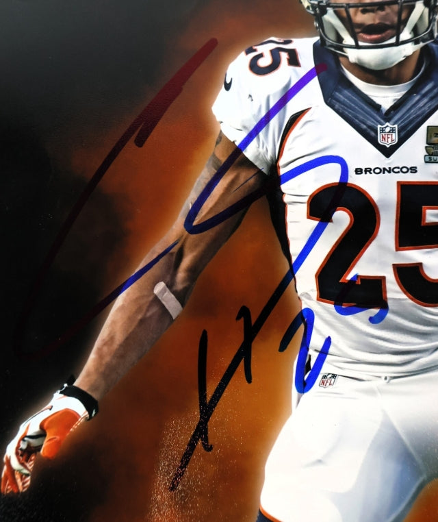 Chris Harris, Jr. Autographed/Inscribed "SB 50 Champs NO FLY ZONE" 8x10 JSA COA