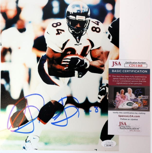 Shannon Sharpe Autographed Denver Broncos 8x10 Photo JSA COA