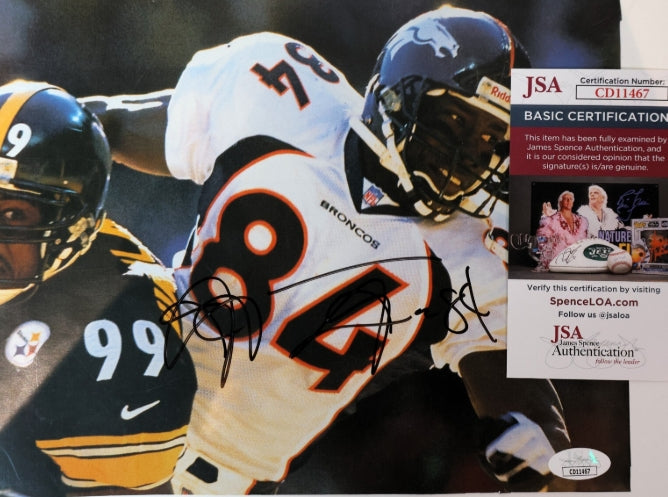 Shannon Sharpe Autographed Denver Broncos 8x10 Photo JSA COA