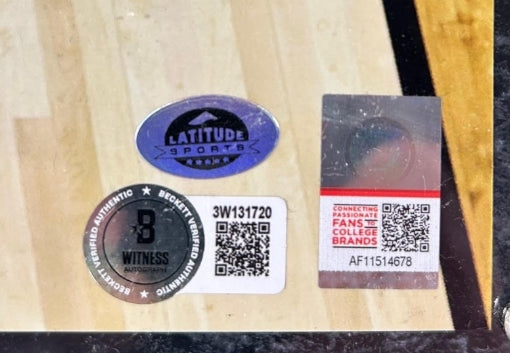 Christian Braun Autographed 8x10 Kansas Jayhawks Photo Plaque with Beckett COA