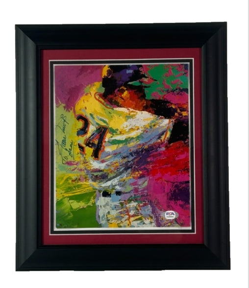 Willie Mays Autographed (Personalized "To Sam" 8x10 Art Print Framed (12"W x 14"H) PSA COA