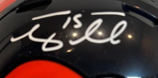 Tim Tebow Autographed Denver Broncos Navy Mini Helmet - Beckett COA - Latitude Sports Marketing