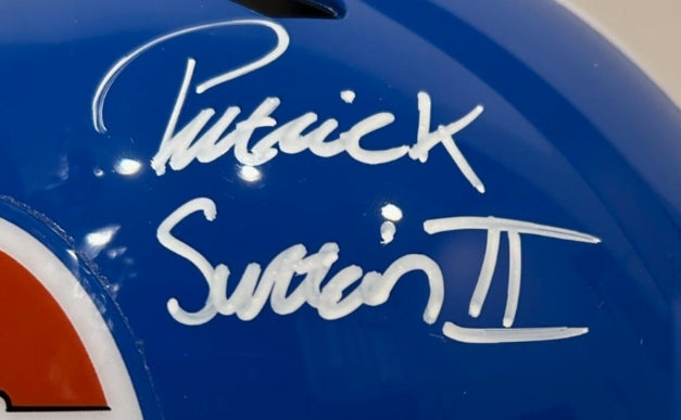 Patrick Surtain II Autographed Broncos Throwback D Pro Helmet - BAS COA - Latitude Sports Marketing