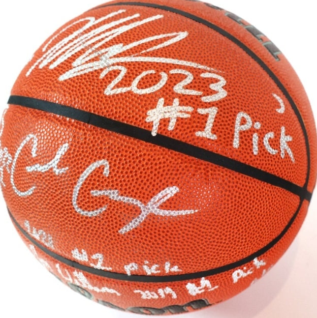 2019-2023 NBA #1 Draft Picks Autographed Basketball w/ case Fanatics COA LE of 6
