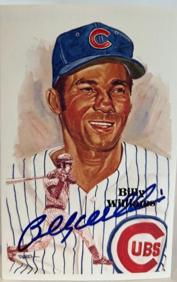 Billy Williams Autographed Perez-Steele Postcard 9th Series Card #199 JSA COA - Latitude Sports Marketing