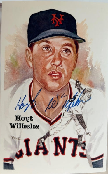 Hoyt Wilhelm Autographed Perez-Steele Postcard 8th Series Card #193 JSA COA - Latitude Sports Marketing