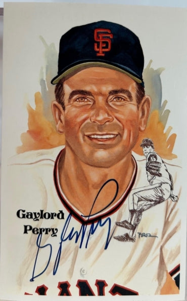 Gaylord Perry Autographed Perez-Steele Postcard 11th Series Card #210 JSA COA - Latitude Sports Marketing