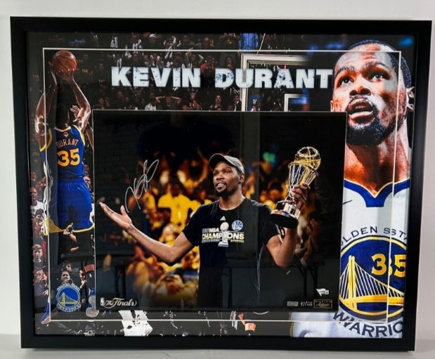 Kevin Durant Autographed Panini 16x20 Photo Warriors NBA Champs Fanatics COA