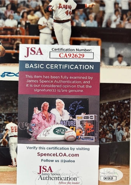 Reggie Jackson Autographed/Inscribed "#500" Angels 8x10 Photo JSA COA