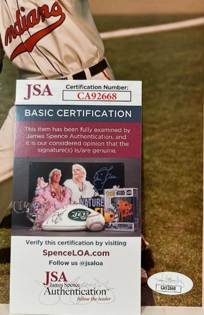 Larry Doby Autographed Cleveland Indians 8x10 Photo JSA COA