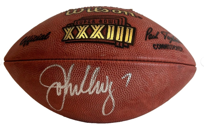 John Elway Autographed Super Bowl XXXIII Game Football - JSA COA - Latitude Sports Marketing