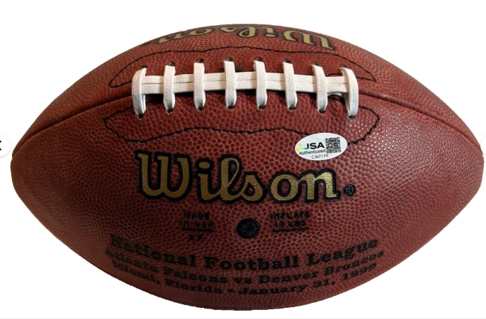 John Elway Autographed Super Bowl XXXIII Game Football - JSA COA - Latitude Sports Marketing