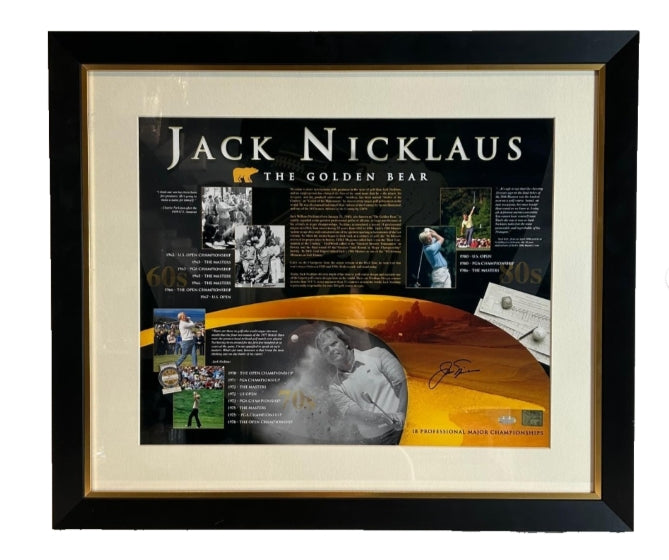 Jack Nicklaus Autographed 16x20 Major Championships Collage - Steiner & JSA COAs - Latitude Sports Marketing