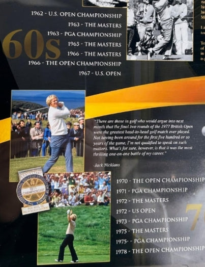Jack Nicklaus Autographed 16x20 Major Championships Collage - Steiner & JSA COAs - Latitude Sports Marketing