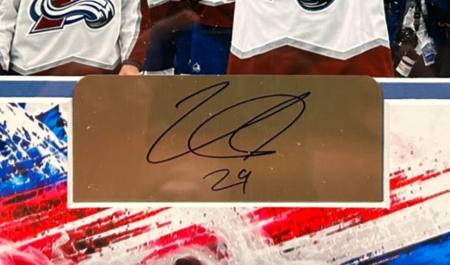 Nathan MacKinnon Colorado Avalanche Photo Collage with Laser Signature (14"x18" Frame)
