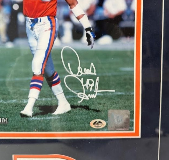 Dennis Smith Autographed Denver Broncos 8x10 Photo Deluxe Framed JSA COA