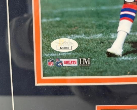 Dennis Smith Autographed Denver Broncos 8x10 Photo Deluxe Framed JSA COA