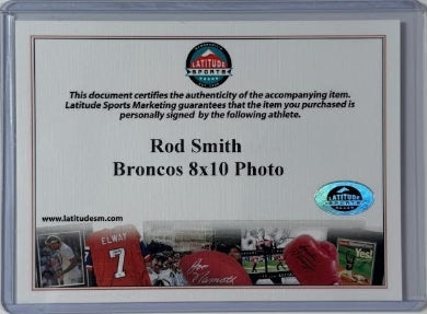 Rod Smith Autographed Denver Broncos 8x10 Mile High Salute Framed BAS COA