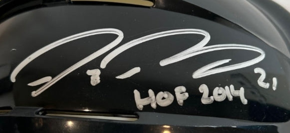 Peter Forsberg Autographed/Inscribed "HOF 2014" Black Mini Helmet - Latitude Sports Marketing