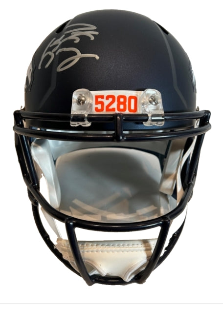 Peyton Manning Autographed Denver Broncos Navy 5280 Full-Size Replica Helmet Fanatics COA - Latitude Sports Marketing