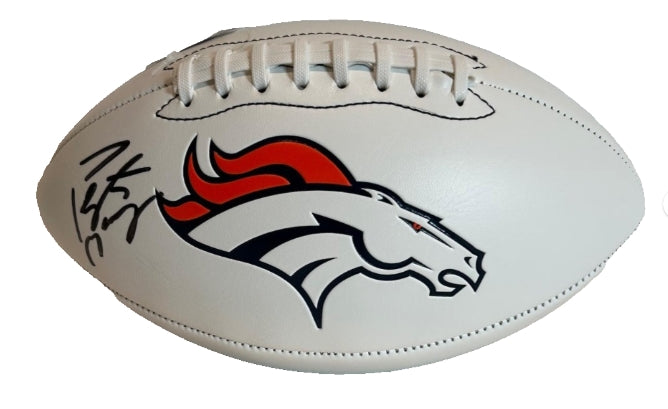 Peyton Manning Autographed White Panel Denver Broncos Football - Fanatics COA - Latitude Sports Marketing
