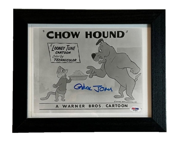 Chuck Jones Autographed "Chow Hound" 8x10 Photo – PSA/DNA COA #F71570 | Framed 13"W x 10.5"H - Latitude Sports Marketing