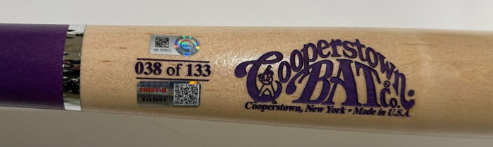Larry Walker Autographed/Inscribed "HOF 2020" Cooperstown Collection LE-133 Bat — #38/133 — MLB COA