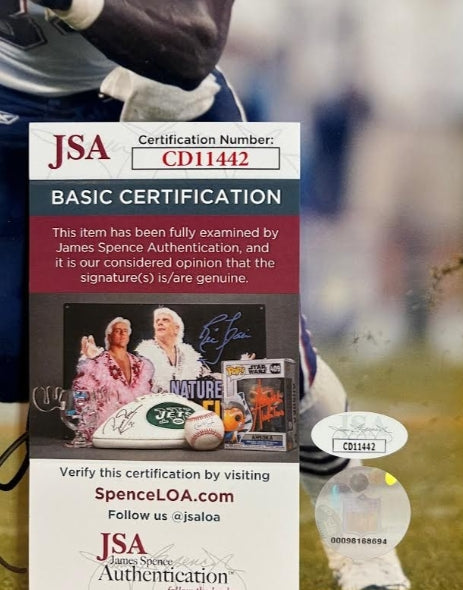 Ben Watson Autographed New England Patriots 8x10 Action Photo JSA COA - Latitude Sports Marketing