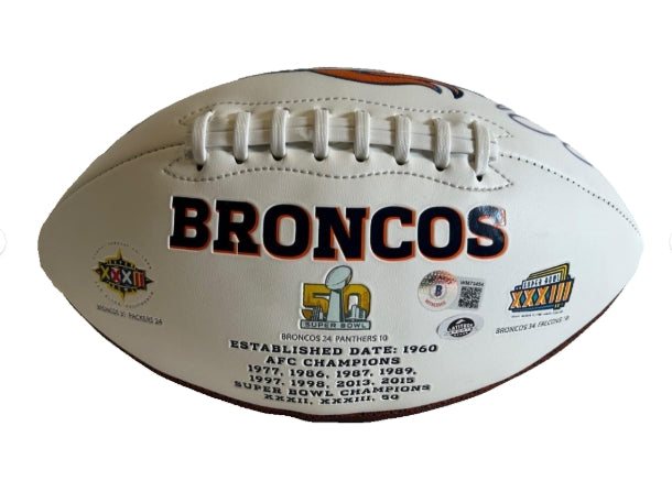 Bill Romanowski Autographed/Inscribed "Back to Back" Broncos Football - BAS COA