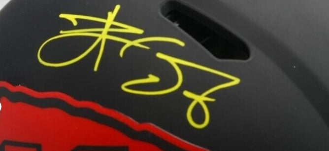 Travis Kelce Autographed Kansas City Chiefs Full-Size Pro Eclipse Helmet Beckett COA