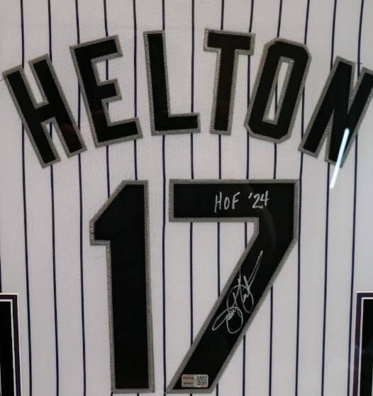 Todd Helton Autographed/Inscribed "HOF '24" 2007 WS Jersey Deluxe Frame TriStar