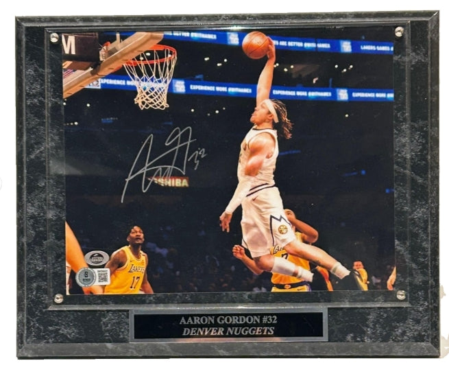 Aaron Gordon Autographed 8x10 Denver Nuggets Photo Plaque (13"x10.5") - BAS COA - Latitude Sports Marketing