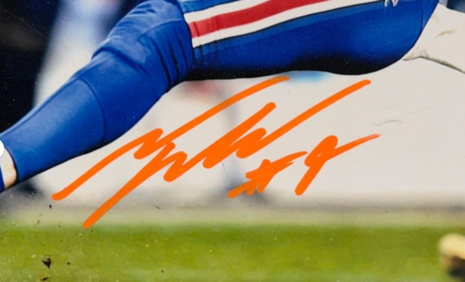 Talanoa Hufanga Autographed Denver Broncos 8x10 Photo Plaque (13"x10.5") - BAS COA - Latitude Sports Marketing
