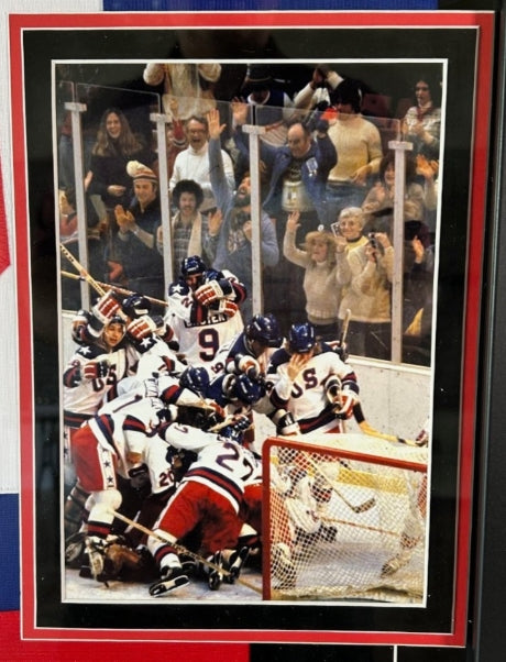 1980 Miracle on Ice Team USA Autographed Jersey Deluxe Framed 34x40 Beckett COA