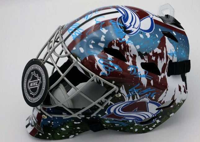 Colorado Avalanche 2022 Stanley Cup Champions Team Signed Replica Goalie Mask - Limited Edition 42/50