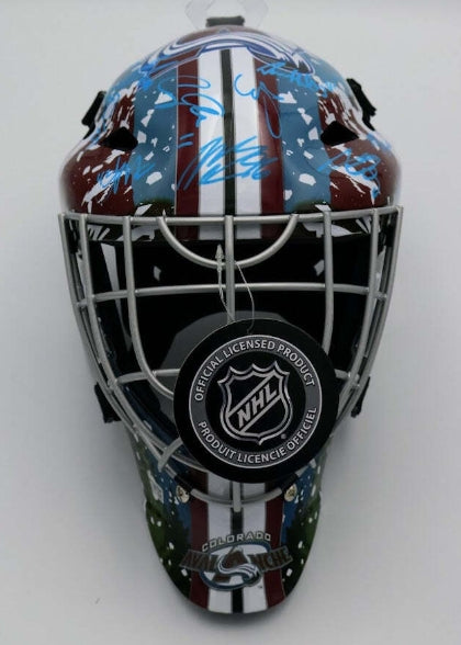 Colorado Avalanche 2022 Stanley Cup Champions Team Signed Replica Goalie Mask - Limited Edition 42/50