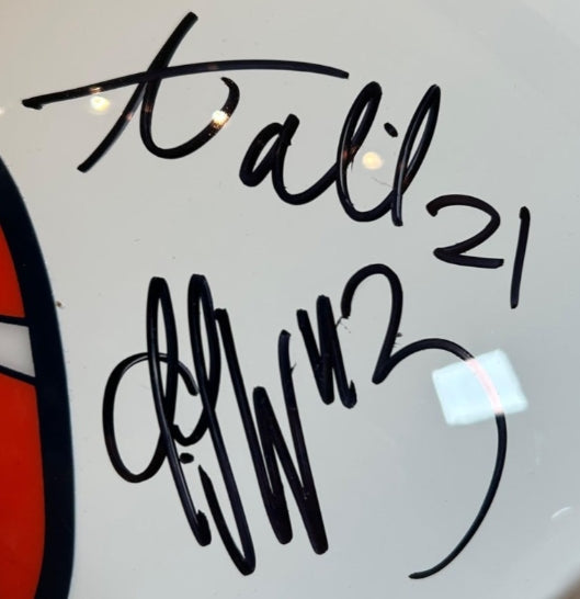 "No Fly Zone" 4x Autographed Denver Broncos Snowcapped Replica Helmet – BAS COA - Latitude Sports Marketing