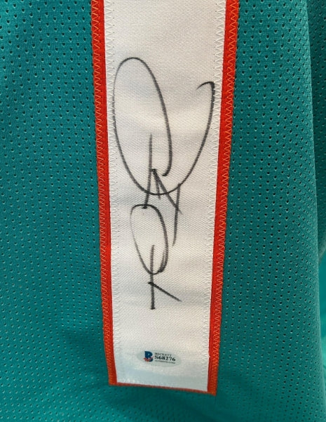 Tua Tagovailoa Autographed Teal Custom Miami Dolphins Jersey - Beckett COA - Latitude Sports Marketing
