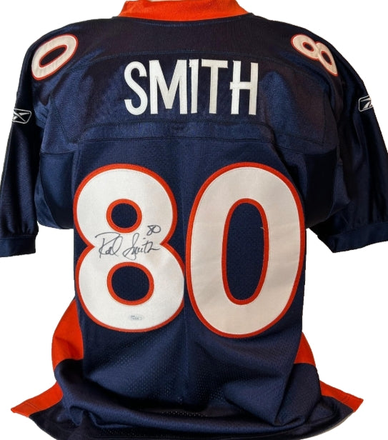Rod Smith Autographed Authentic Reebok Denver Broncos Home Navy Jersey - JSA COA - Latitude Sports Marketing