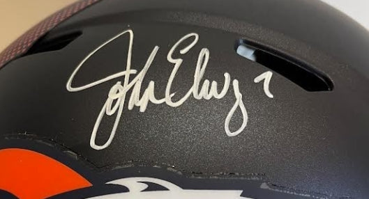 John Elway Autographed Denver Broncos 5280 Authentic Pro Speed Helmet BAS COA - Latitude Sports Marketing